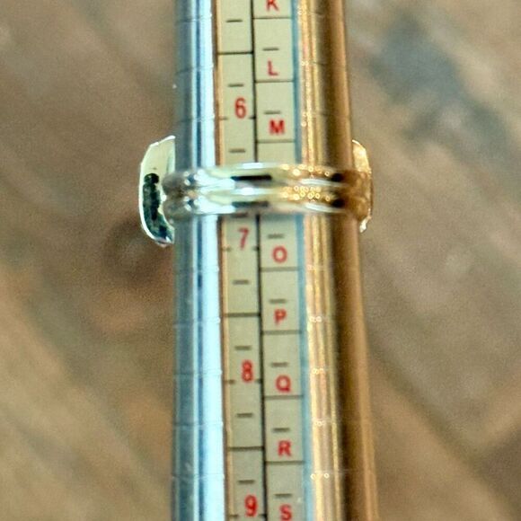 Large Cotton Candy Turquoise Cross Western Statement Ring Sterling Silver Sz 6 - Picture 3 of 6